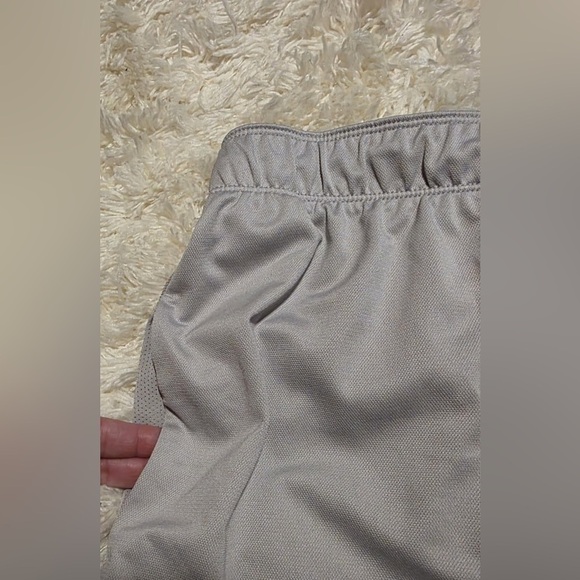 Nike Shorts Gray w/ dark Gray logo on leg
Elastic wst and drawstring sz. Large - Picture 8 of 8